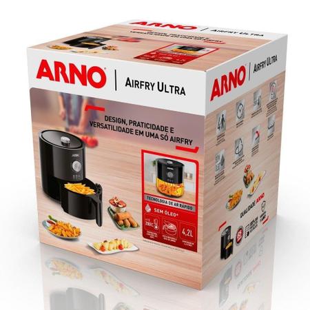 Imagem de Fritadeira Air Fryer Arno Ultra UFRP, 4,2 Litros, 1620W, Preto