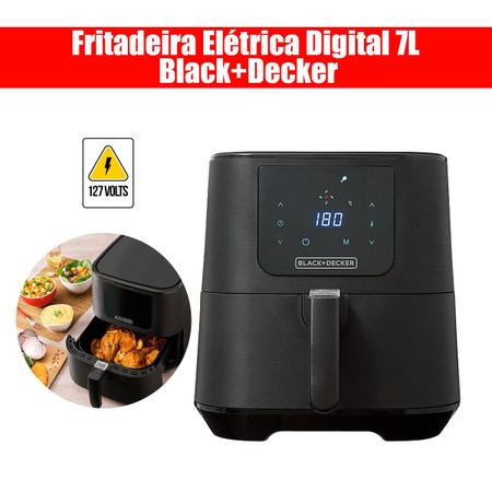 Imagem de Fritadeira de Bancada Painel Digital 7 Funções Black & Decker AFD7QBR Preto 127v 1700w