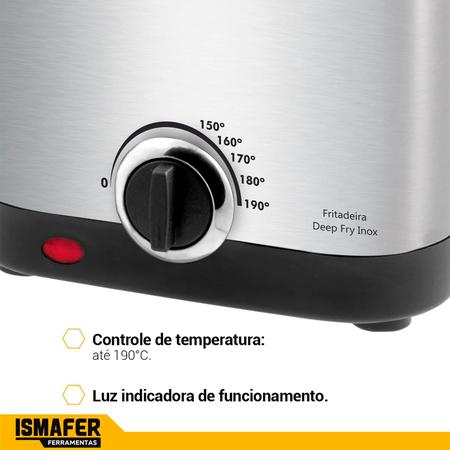 Imagem de Fritadeira Deep Fry Com Óleo Inox 900w 1,8l Philco 110v