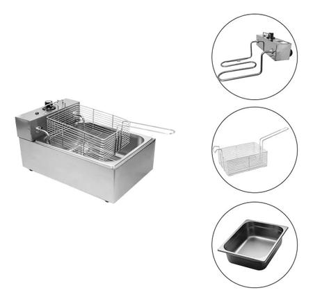 Fritadeira Profissional Elétrica 2 Cubas 10 Litros 110v - Fast Maquinas -  Fritadeira Industrial - Magazine Luiza