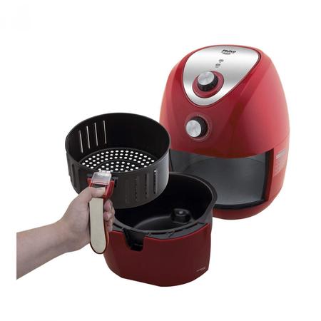 Imagem de Fritadeira Elétrica Air Fry Saúde Inox 3,2 Litros Philco 127V Vermelho