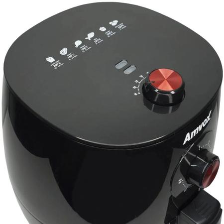 Imagem de Fritadeira Elétrica / Airfryer Amvox sem Óleo Arf 1201 Preto 3.5L 1270w 110v