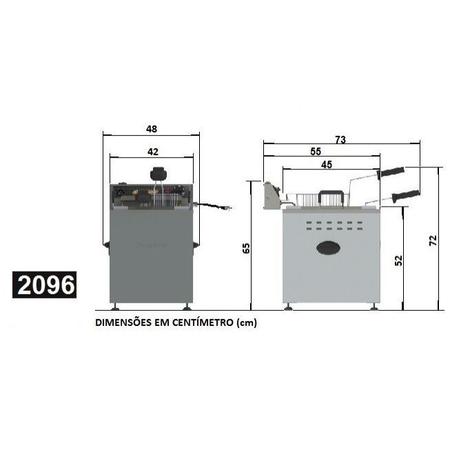 Imagem de Fritadeira Elétrica Industrial 18 litros água e óleo Bancada Cotherm 220V