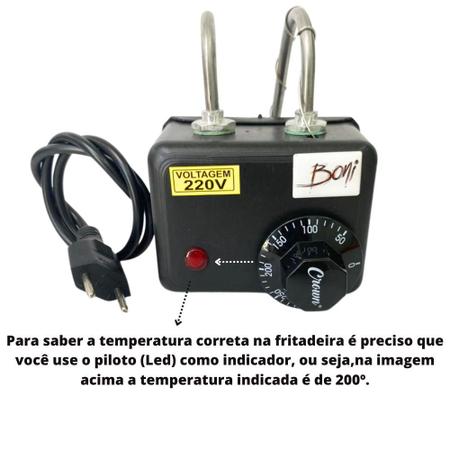 Imagem de Fritadeira Elétrica INOX Redonda tacho 3,5 a 5 Litros BONI 220 V e 110V