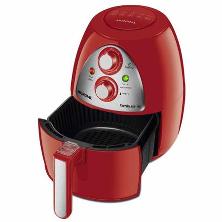 Imagem de Fritadeira elétrica sem óleo Air Fryer 4L 1500W Ar Family Inox Red - AF-14-4L - Mondial