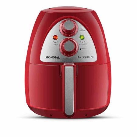 Imagem de Fritadeira elétrica sem óleo Air Fryer 4L 1500W Ar Family Inox Red - AF-14-4L - Mondial