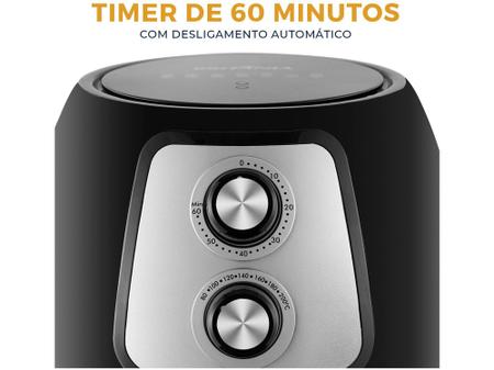 Imagem de Fritadeira Elétrica sem Óleo/Air Fryer Britânia - BFR21P Preto 3,4L com Timer