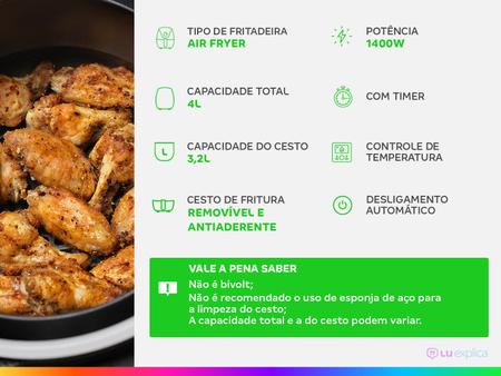 Imagem de Fritadeira Elétrica sem Óleo/Air Fryer Electrolux