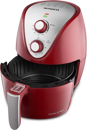 Fritadeira Elétrica Air Fryer Mondial 5L Vermelho/Inox
