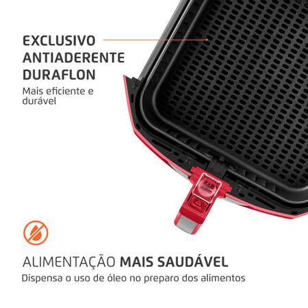 Imagem de Fritadeira Elétrica Sem Óleo Air Fryer Mondial AFN-80-RI 8L 1900w 127v Vermelho Inox