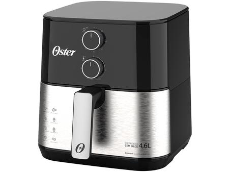 Imagem de Fritadeira Elétrica sem Óleo/Air Fryer Oster Compact OFRT520 Preta com Timer Inox 4,6L