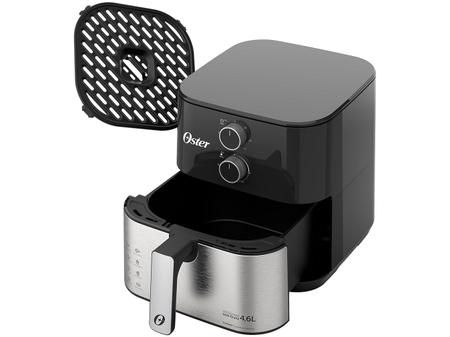 Imagem de Fritadeira Elétrica sem Óleo/Air Fryer Oster Compact OFRT520 Preta com Timer Inox 4,6L