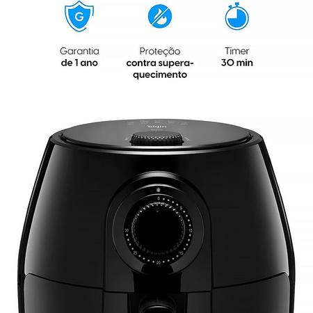 Imagem de Fritadeira Elétrica sem Óleo Quick Fryer 4L Preta 1350W 127V 42AFR4001000 - Elgin