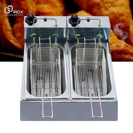 Fritadeira Industrial Elétrica Gg Inox 6 L Aço Inoxidável 127v Imagem de Fritadeira Industrial Elétrica Gg Inox 6 L Aço Inoxidável 127v