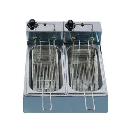 Fritadeira Industrial Elétrica Gg Inox 6 L Aço Inoxidável 127v Imagem de Fritadeira Industrial Elétrica Gg Inox 6 L Aço Inoxidável 127v
