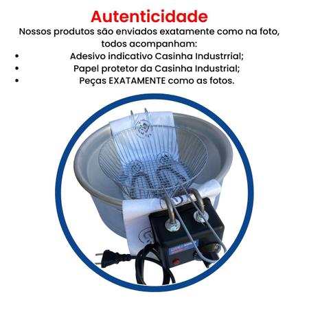 Imagem de Fritadeira Industrial Elétrica Tacho Profissional 5L Cozinha Caseira - Casinha Industrial