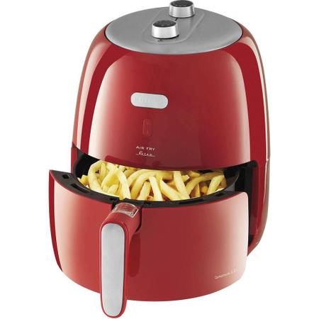 Imagem de Fritadeira Philco Air Fry Retrô, 4L, Base antiderrapante , Vermelho - 110V