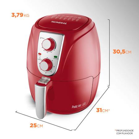 Imagem de Fritadeira Sem Óleo Air Fryer 3,2L  Mondial- AF-34-R