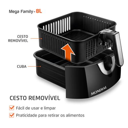 Imagem de Fritadeira Sem Óleo Air Fryer 8 Litros AFN-80-BI Mondial