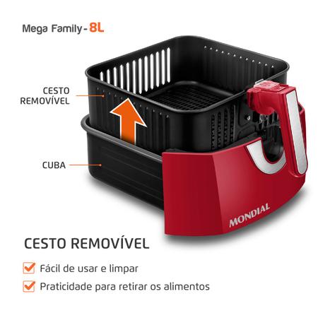 Imagem de Fritadeira Sem Óleo Air Fryer 8 Litros AFN-80-RI Mondial