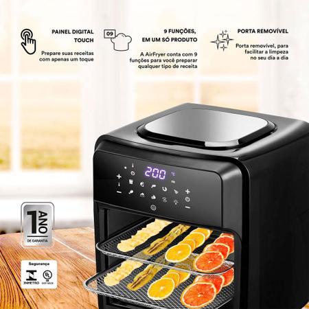 Fritadeira Sem Óleo Air Fryer EOS Premium 12L Digital Touch