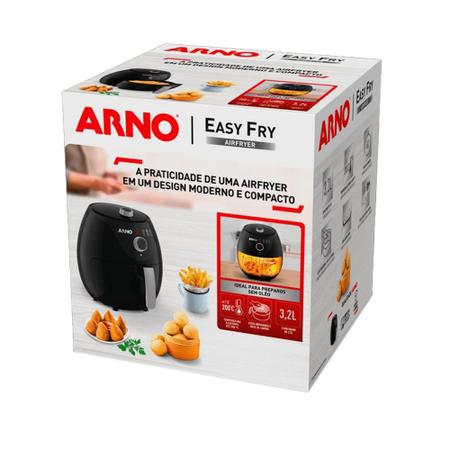 Imagem de Fritadeira sem Óleo Arno Airfry Easy Fry 3,2 litros Hot Air e Cesto Removível Preta EZFP  127Volts