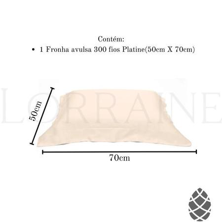 Imagem de Fronha Avulsa Cetim 300 Fios Buettner 50X70Cm Platine