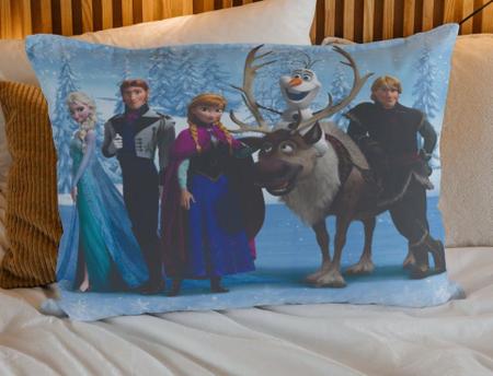 Imagem de Fronha Infantil Capa de Travesseiro Frozen Ana Elsa Olaf