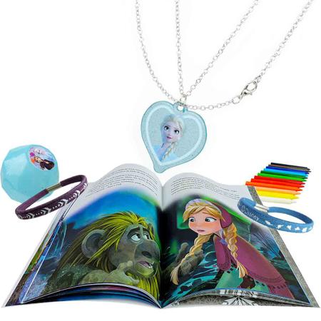 Imagem de Frozen Disney Colar + 2 Pulseiras + Livro com 12 Gizes