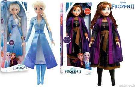 Kit 2 Bonecas Frozen Anna e Elsa de 55cm Articuladas Original Rosita - Baby  Brink - Bonecas - Magazine Luiza