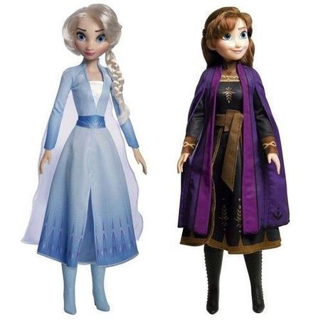 Kit Bonecas Anna E Elsa Frozen Pelúcia Princesas Disney 50cm - OMG TOYS -  Colecionáveis - Magazine Luiza