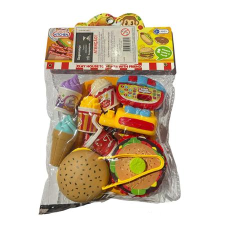 Imagem de Fruta de Brinquedo Com tiras autocolantes Comidinha Para Cortar Educativo Alimentos Vegetais