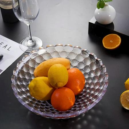 Imagem de Fruteira de vidro Saladeira Multiuso Cozinha Mesa Decorativo
