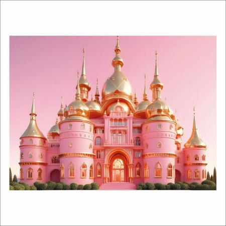 Fundo Fotográfico Cenário Castelo Rosa Princesa Em Tecido - Prime Decor Festas Imagem de Fundo Fotográfico Cenário Castelo Rosa Princesa Em Tecido