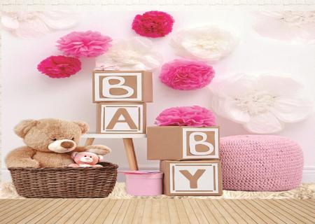 Fundo Fotográfico Em Tecido Ursinhos Baby 2,80X1,50 - Mix estilos Imagem de Fundo Fotográfico Em Tecido Ursinhos Baby 2,80X1,50