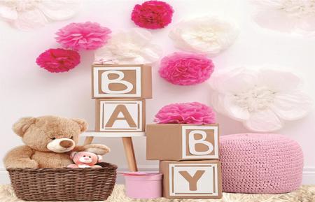Fundo Fotográfico Em Tecido Ursinhos Baby 2,80X1,50 - Mix estilos Imagem de Fundo Fotográfico Em Tecido Ursinhos Baby 2,80X1,50