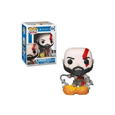 Imagem de Funko Pop God of War 154 Kratos With The Blades Of Chaos GITD Exclusive