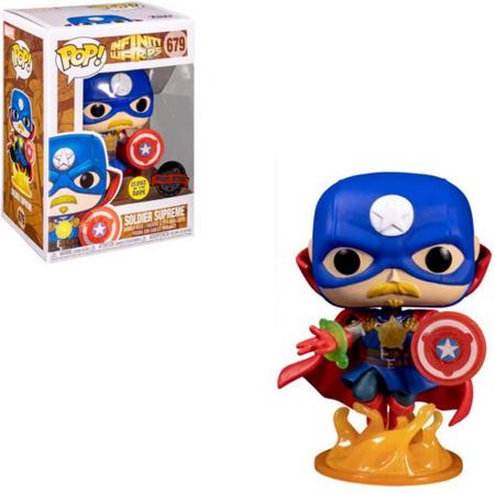 Imagem de Funko Pop Infinity Warps 679 Soldier Supreme Glows in the Dark