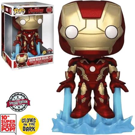 Imagem de Funko Pop Marvel Avengers Super Sized 10 Glows Iron Man Mark 962