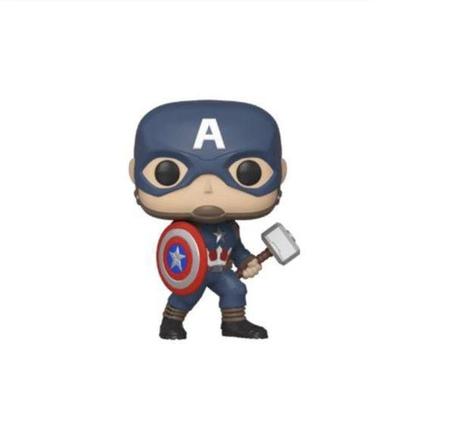 Imagem de Funko Pop Marvel Endgame 481 Captain America W/ Mjolnir