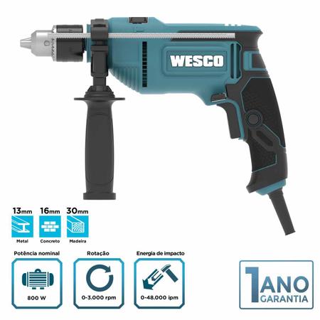 Imagem de Furadeira de Impacto 1/2 800W WS3179 WESCO