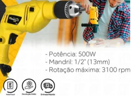 Furadeira De Impacto 1/2 Profissional C/ Jogo De Soquetes - Titanium Imagem de Furadeira De Impacto 1/2 Profissional C/ Jogo De Soquetes