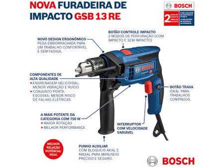 Imagem de Furadeira de Impacto Bosch 750W 4 Peças