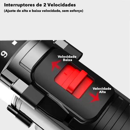 Imagem de Furadeira Multifuncional Parafusadeira Martelete 21V Portatil a Bateria de Ions + Kit Caixa de Jogo de Ferramentas