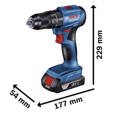 Imagem de Furadeira Parafusadeira A Bateria GSB185-LI 2 Bateria 18V Gigante - Bosch