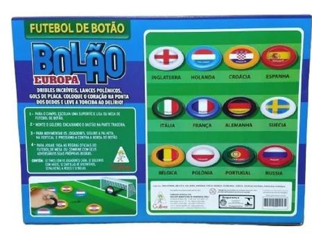 Jogo Futebol de Botão Europa - 12 Times - Gulliver - superlegalbrinquedos