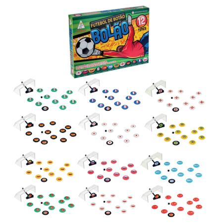 Jogo Futebol de Botão Europa - 12 Times - Gulliver - superlegalbrinquedos