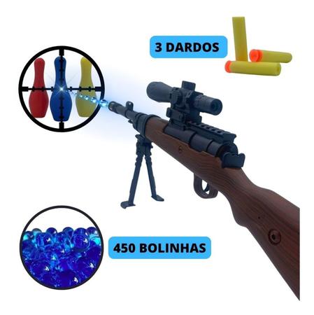 Arma De Brinquedo Sniper Grande 50cm Lança Bolinha De Gel