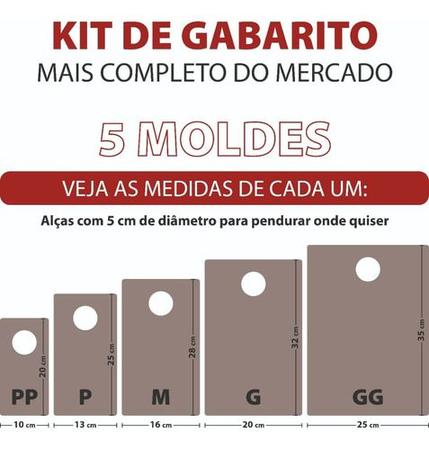 Imagem de Gabarito Molde Para Dobrar Roupa Acrílico - 5 Moldes