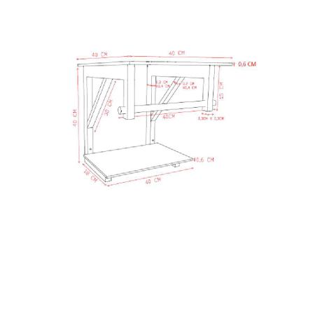 Imagem de Gabinete de vidro para banheiro 40cm ac slim com espelho